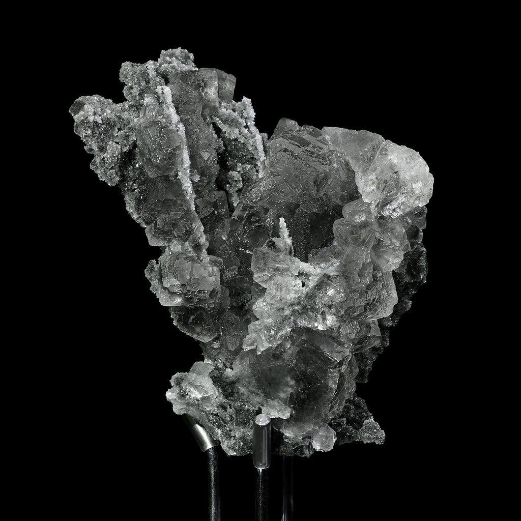 Gray Fluorite with Dark Mica (83*80.6*52.2mm)