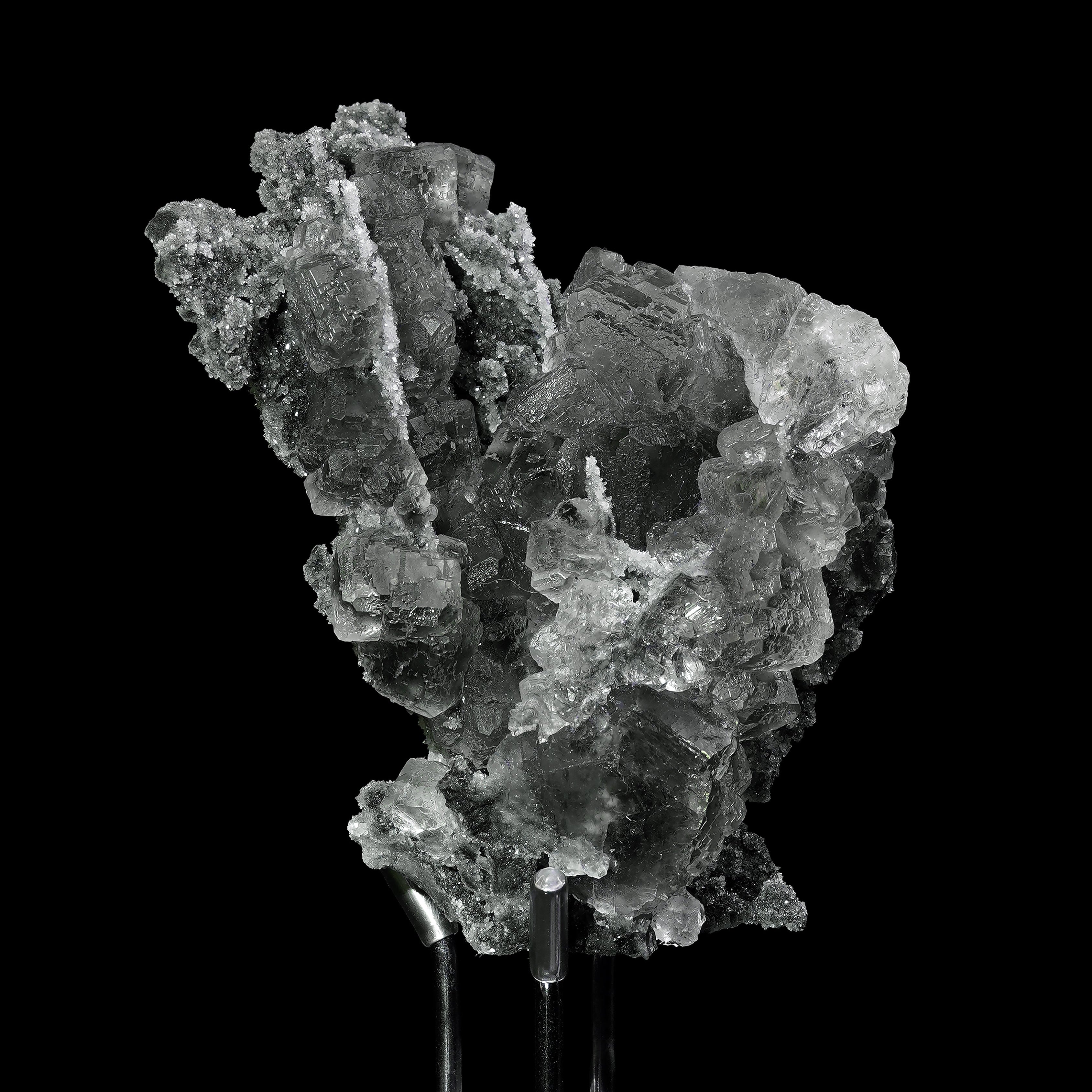 Gray Fluorite with Dark Mica (83*80.6*52.2mm)