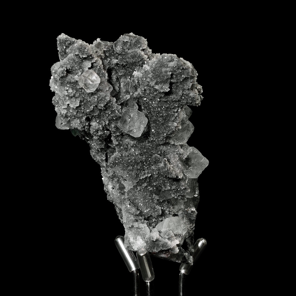 Gray Fluorite with Dark Mica (83*80.6*52.2mm)